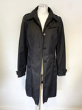 FUCHS SCHMITT BLACK BELTED TRENCH COAT SIZE 10