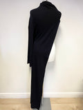 BRAND NEW COS NAVY BLUE 100% WOOL ASYMMETRIC ONE SHOULDER LONG JUMPER SIZE S