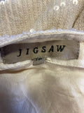 JIGSAW NUDE SILK LINED SEQUINNED SKIRT SIZE 10