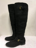 RALPH LAUREN BLACK SUEDE KNEE HIGH BOOTS SIZE 6/39