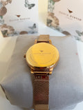 OLIVIA BURTON ROSE GOLD WHITE DIALMESH STRAP WATCH