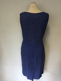 LK BENNETT LEOMA BLUE PENCIL DRESS SIZE 12