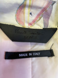 PAUL SMITH BLACK LABEL IVORY SHOE PRINT COTTON JACKET SIZE 40 UK 8