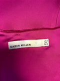 TED BAKER PINK SATIN STRAPLESS PENCIL DRESS SIZE 12