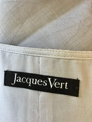 JACQUES VERT GREY EMBROIDERED DUSTER COAT SIZE 18