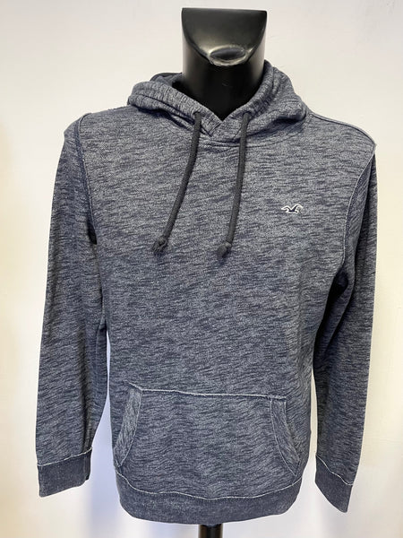 HOLLISTER NAVY BLUE LONG SLEEVED HOODED SWEATSHIRT SIZE M