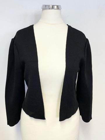 PHASE EIGHT BLACK 3/4 SLEEVE KNIT BOLERO SIZE 10