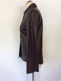 MULBERRY BROWN SOFT LEATHER SHIRT/ JACKET SIZE 12