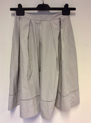 HOBBS LIGHT GREY FLIPPY PLEATED SKIRT SIZE 8