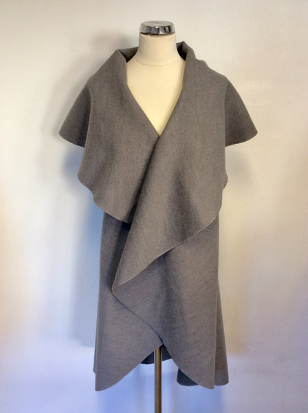 LUIGI GREY WOOL BLEND SLEEVELESS GILET SIZE S/M