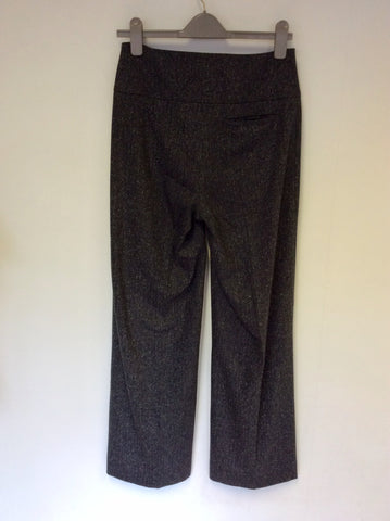 HOBBS DARK GREY MARL WOOL BLEND TROUSERS SIZE 10