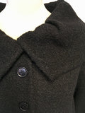 LK BENNETT BLACK WOOL BLEND SHORT SWING STYLE JACKET SIZE 10