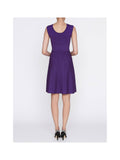 LK BENNETT LUPITA HYDRANGEA (PURPLE) SLEEVELESS KNITTED A LINE DRESS SIZE M