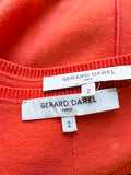 GERARD DAREL CORAL FINE KNIT COTTON SLEEVELESS TOP & CARDIGAN SET SIZE 2 UK 12