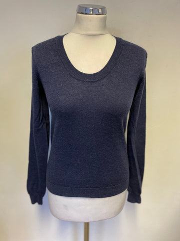 CALVIN KLEIN DARK BLUE 100% VIRGIN WOOL JUMPER SIZE 12