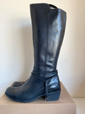 UGG AUSTRALIA BLACK LEATHER KNEE LENGTH BOOTS SIZE UK 7.5 /40