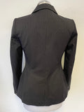 BRAND NEW LK BENNETT CHARCOAL PINSTRIPE TROUSER SUIT SIZE 6