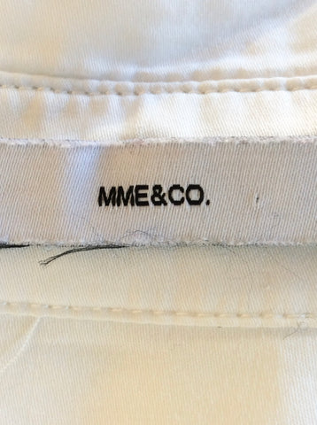 MME & CO WHITE COTTON OVERSIZED COLLARED DROP SHOULDER SHIRT SIZE M