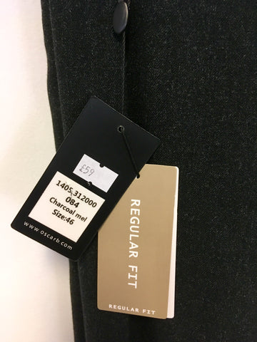 BRAND NEW OSCAR B MISS EMILY CHARCOAL REGULAR FIT TROUSERS SIZE 20