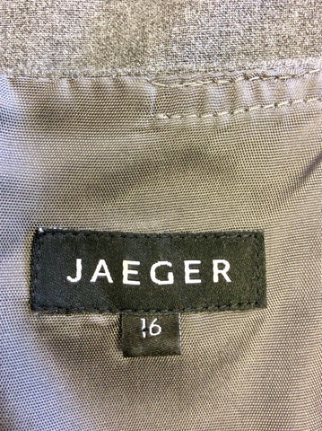JAEGER GREY SHORT SLEEVE PENCIL DRESS SIZE 14