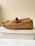 BODEN PENNY BEIGE SUEDE LOAFER FLATS/ DRIVING SHOES SIZE 7/40