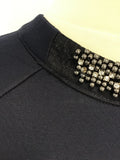 BRAND NEW REISS 1971 NAVY/GREY EMBELLISHED SHIFT DRESS SIZE 4