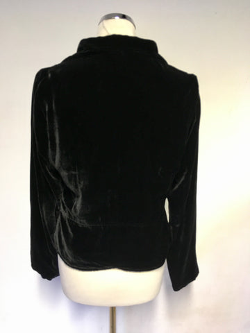 SOPHIE DOUGLAS BLACK VELVET JACKET SIZE 10