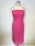BRAND NEW GINA BACCONI PINK STRAPPY SLIP DRESS WITH LACE OVER TOP SIZE 8