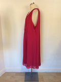 BRAND NEW WINDSMOOR FUSCHIA PINK BEADED TRIM SILK OCCASION DRESS SIZE 24