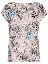 REISS INDIA PINK FLORAL PRINT SILK TOP SIZE 10