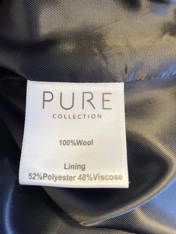 PURE COLLECTION ALAINA NAVY BLUE 100% WOOL CAPE SIZE 16