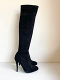 KAREN MILLEN BLACK SUEDE OVER KNEE BOOTS SIZE 6/39
