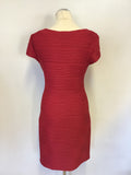 JOSEPH RIBKOFF RED STRETCH BODYCON DRESS SIZE 12