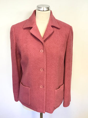 LIZ CLAIBORNE PINK WOOL BLEND JACKET SIZE 8/10