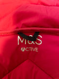 MARKS & SPENCER RED PADDED WARM COAT WITH DETACHABLE HOOD SIZE 14