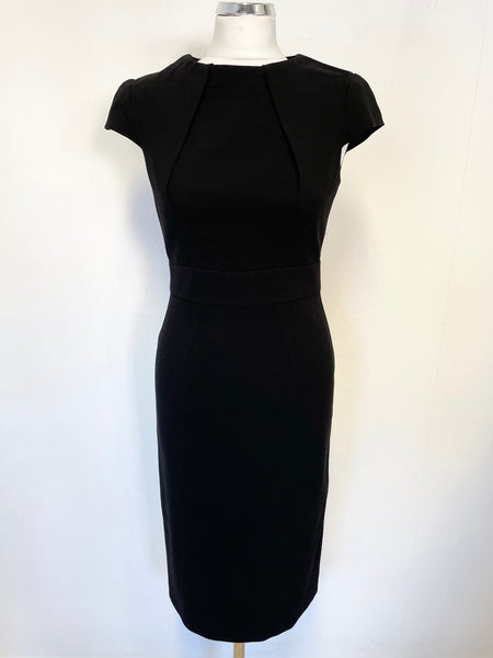KAREN MILLEN BLACK CAP SLEEVED PENCIL DRESS SIZE 10