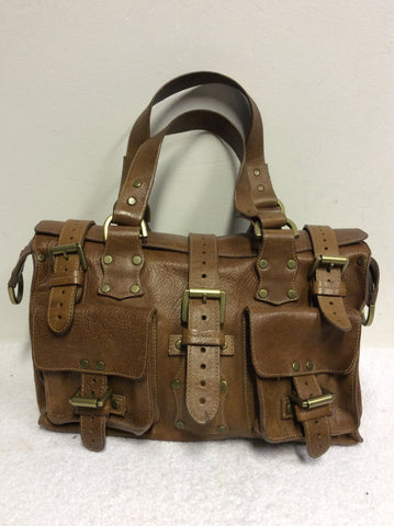 MULBERRY ROXANNE OAK BROWN LEATHER HAND/ SHOULDER BAG
