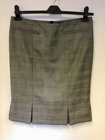 HOBBS GREY PRINCE OF WALES CHECK JACKET & SKIRT SUIT SIZE 10/12