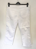 JAEGER WHITE STRAIGHT LEG ANKLE GRAZER JEANS SIZE 16