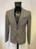 TED BAKER FARAMIR GREY FLECK COTTON BLEND SINGLE BREASTED SUIT SIZE 2 FIT 38/30