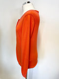 GERARD DAREL CORAL FINE KNIT COTTON SLEEVELESS TOP & CARDIGAN SET SIZE 2 UK 12