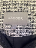 JAEGER BLACK & WHITE TWEED JACKET & SKIRT SUIT SIZE 14/16