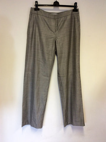MAX MARA GREY FORMAL WOOL TROUSERS SIZE 14