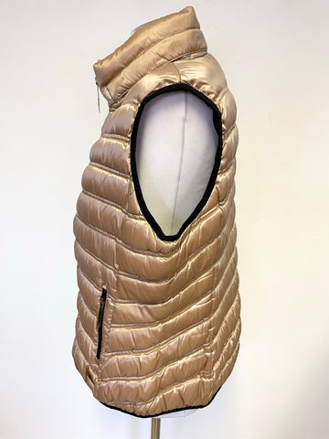 MARC NEW YORK GOLD & BLACK TRIMMED SLEEVELESS PADDED GILET SIZE XL