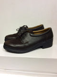 ROHDE BROWN LEATHER & SUEDE LACE UP LOAFERS SIZE 6/39