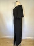 BRAND NEW PHASE EIGHT BLACK ONE SHOULDER LONG EVENING DRESS SIZE 16