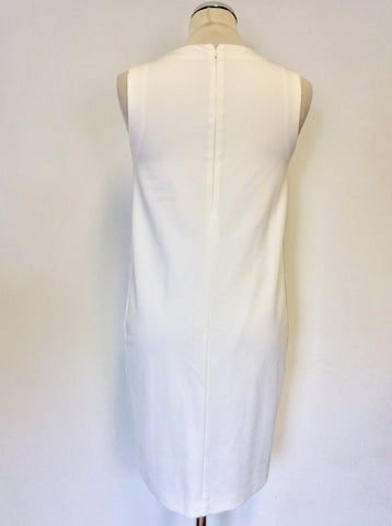 MARCCAIN WHITE SLEEVELESS SHIFT DRESS SIZE N2 UK 12