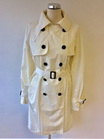 JAEGER WHITE BELTED TRENCH COAT/ MAC SIZE 16