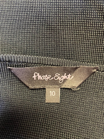 PHASE EIGHT BLACK 3/4 SLEEVE KNIT BOLERO SIZE 10