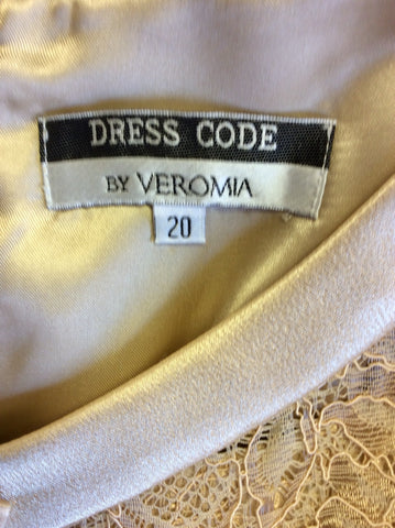 BRAND NEW DRESS CODE BY VEROMIA CHAMPAGNE LACE DRESS & JACKET SIZE 20